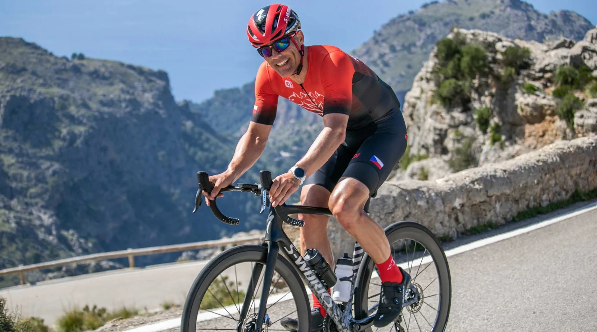 Road bike with IDEA CALOBRA wheels being tested in Mallorca